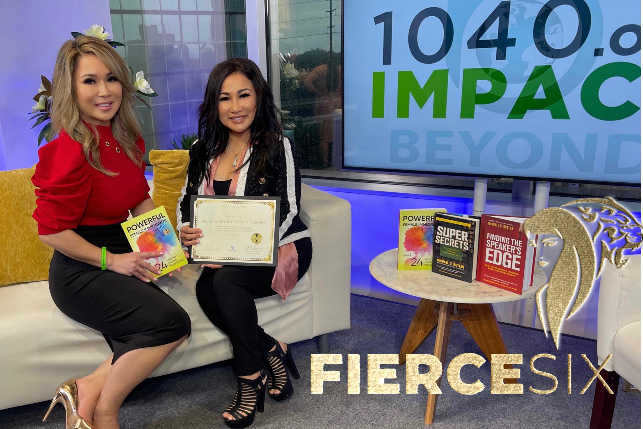 Fiercesix sisters Kelli and Mariann on TV Michael D. Butler 1040impact.org